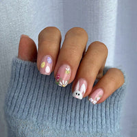 No.ET28 Rabbit Flower Fingernails Patch 24pcs/Set