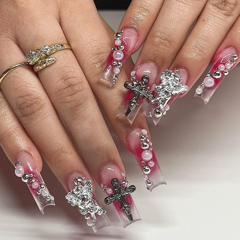 No.F350 Cross Blush Fingernails Patch 24pcs/Set