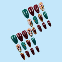 No.F537 Retro Fingernails Patch 24pcs/Set