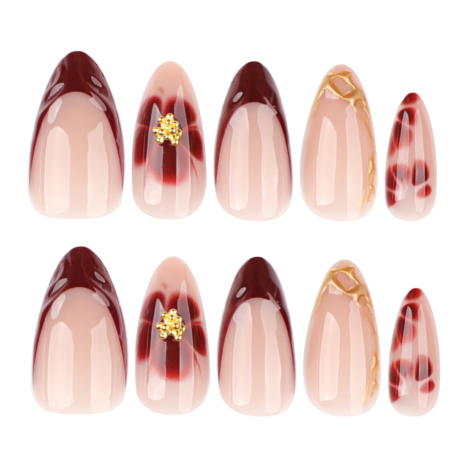 No.F706 Print Fingernails Patch 24pcs/Set