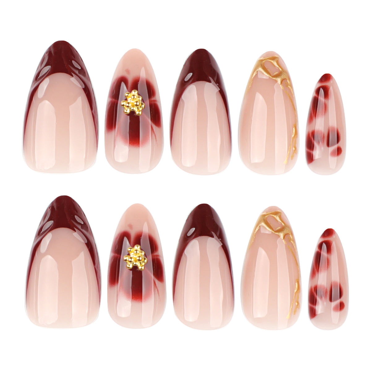 No.F706 Print Fingernails Patch 24pcs/Set