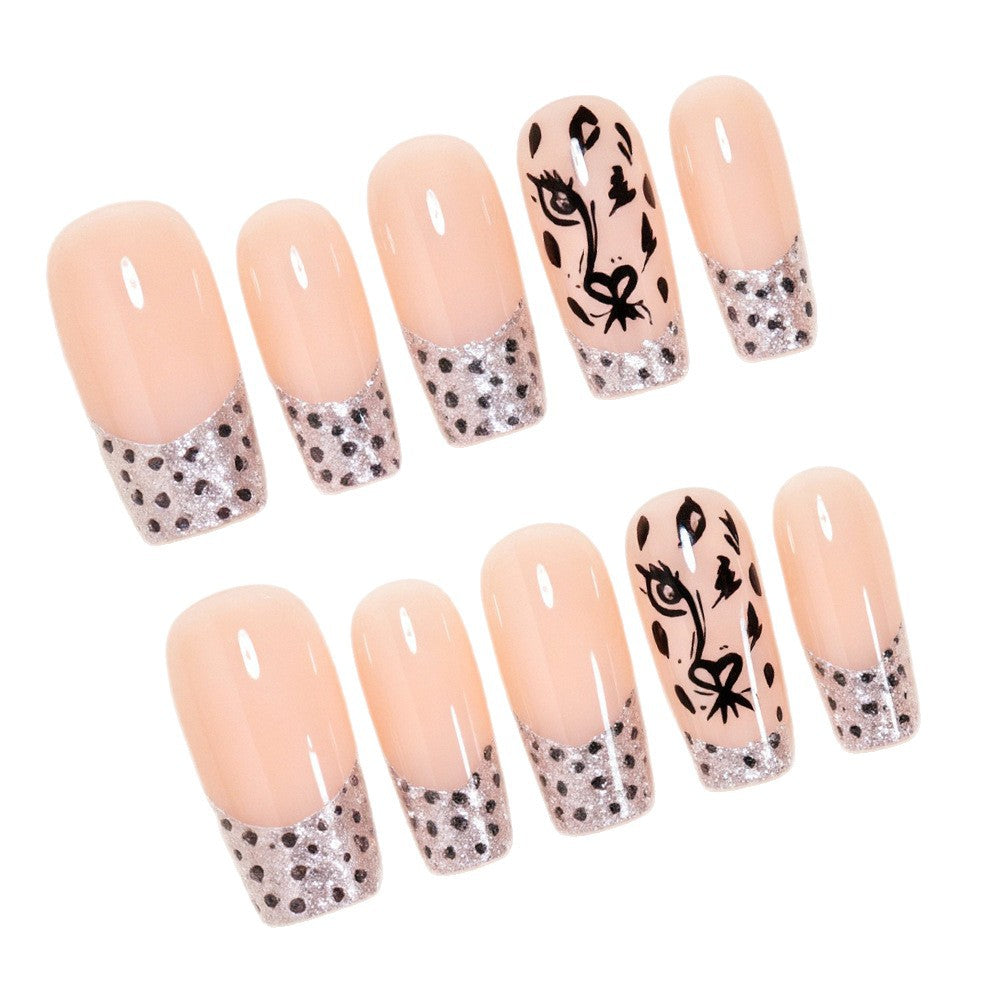 No.F842 Leopard Fingernails Patch 24pcs/Set