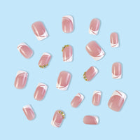 No.F29 Pink Fingernails Patch 24pcs/Set