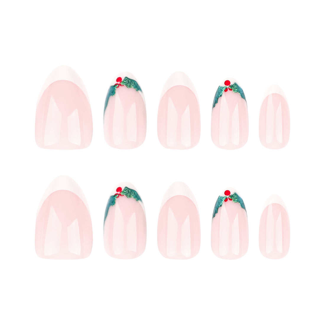 No.CM51 Christmas White Fingernails Patch 24pcs/Set