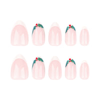 No.CM51 Christmas White Fingernails Patch 24pcs/Set