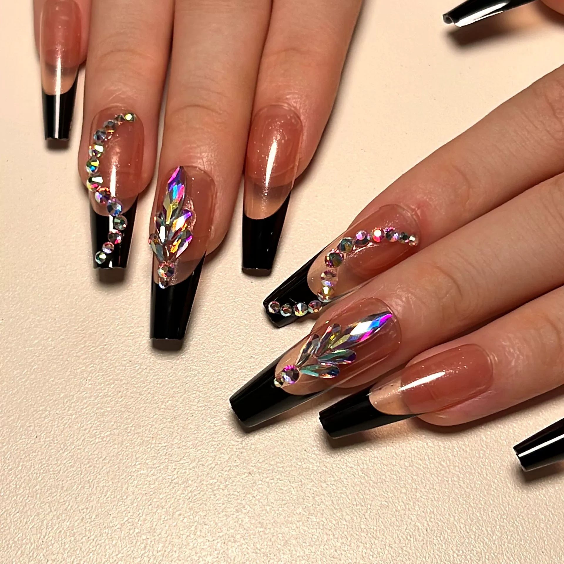 No.F333 Black Fingernails Patch 24pcs/Set