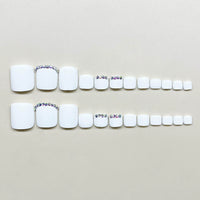 No.437 White Toenails Patch 24pcs/Set