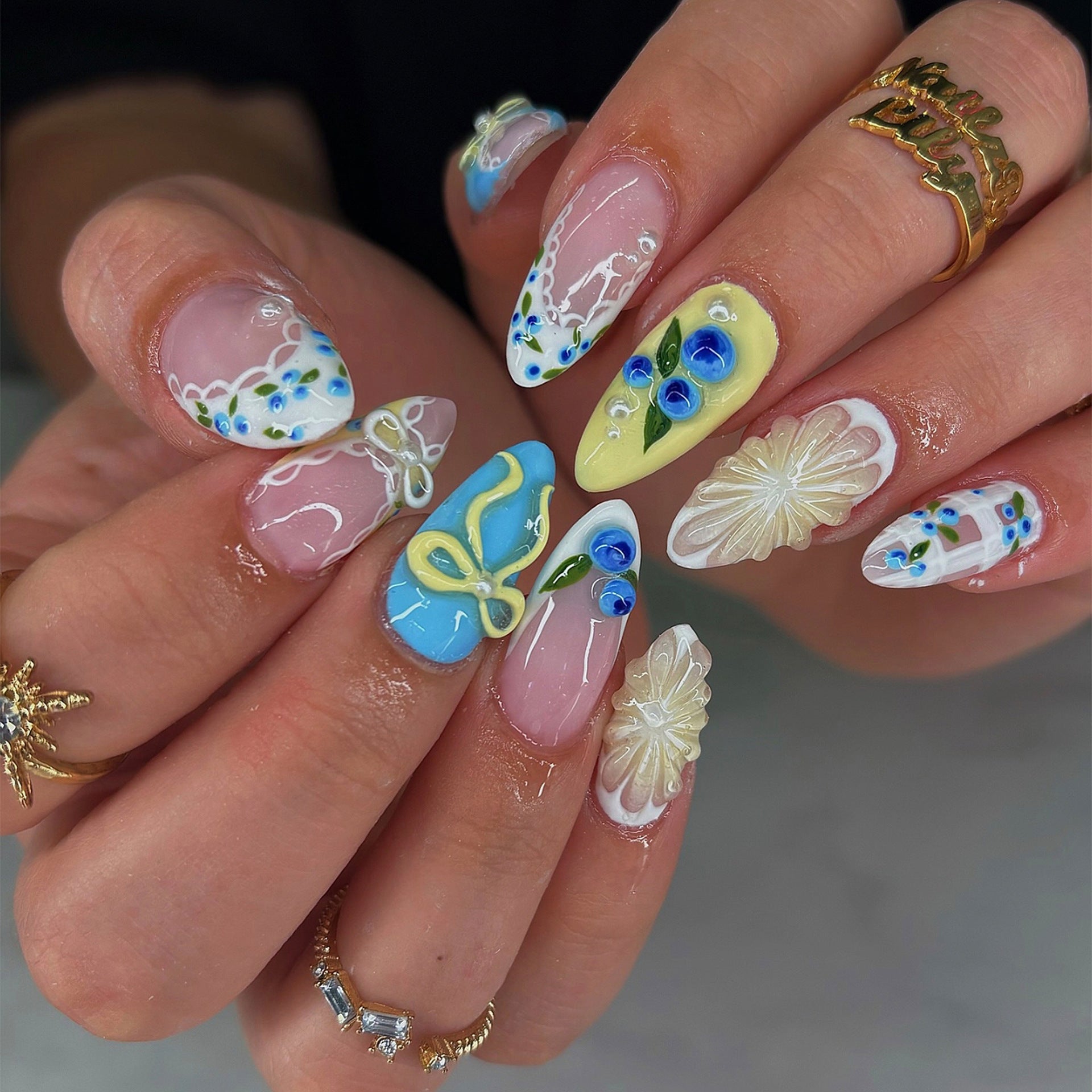 No.BH70 Sweet Fruit Fingernails Patch 30pcs/Set