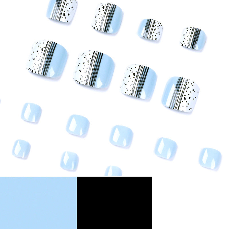 No.660 Sky Blue Toenails Patch 24pcs/Set