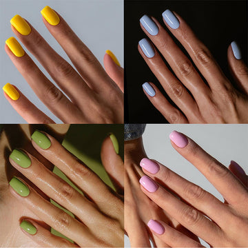 No.PSN105 Solid Color Fingernails Four Set-96pcs