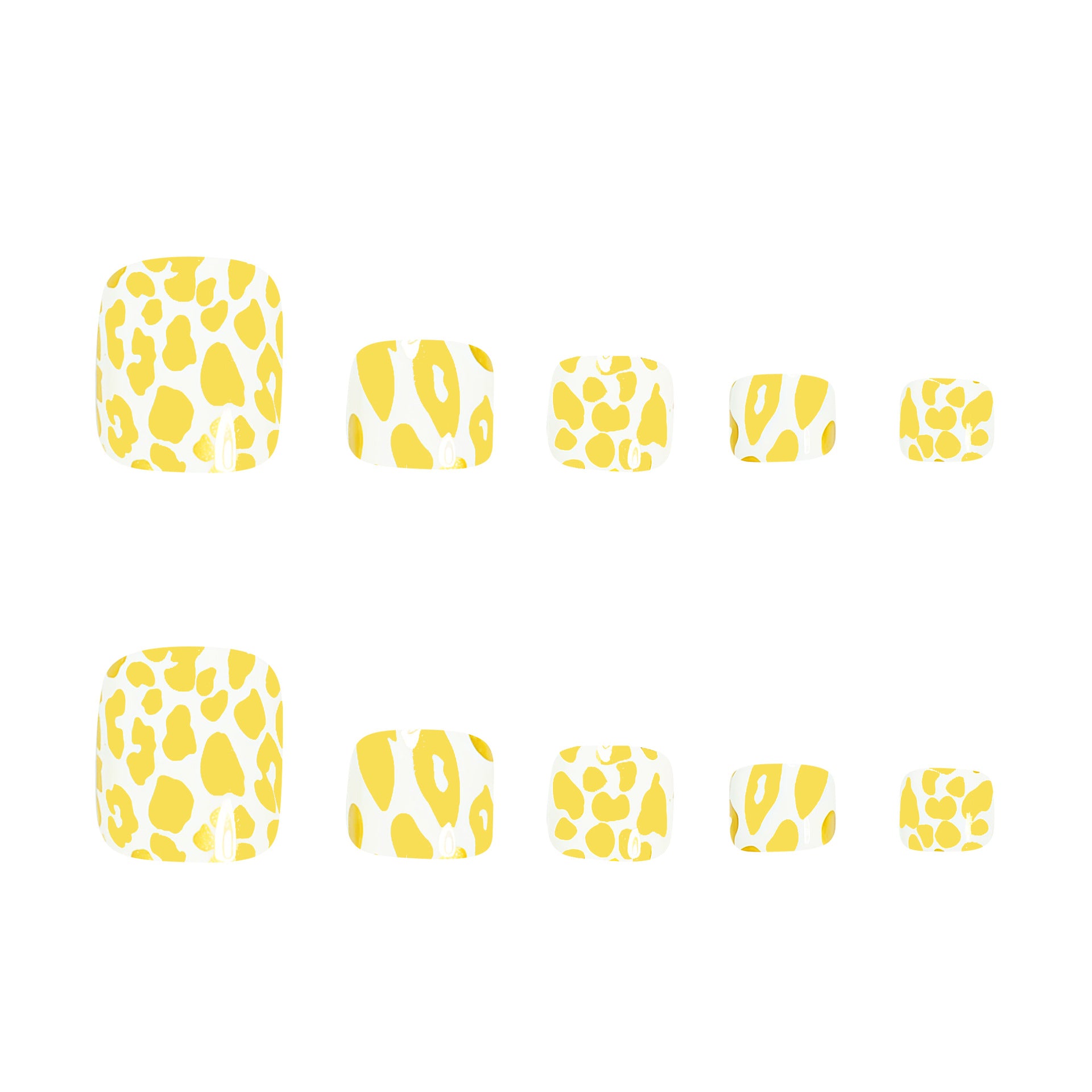 No.741 Golden Leopard Print Toenails Patch 24pcs/Set