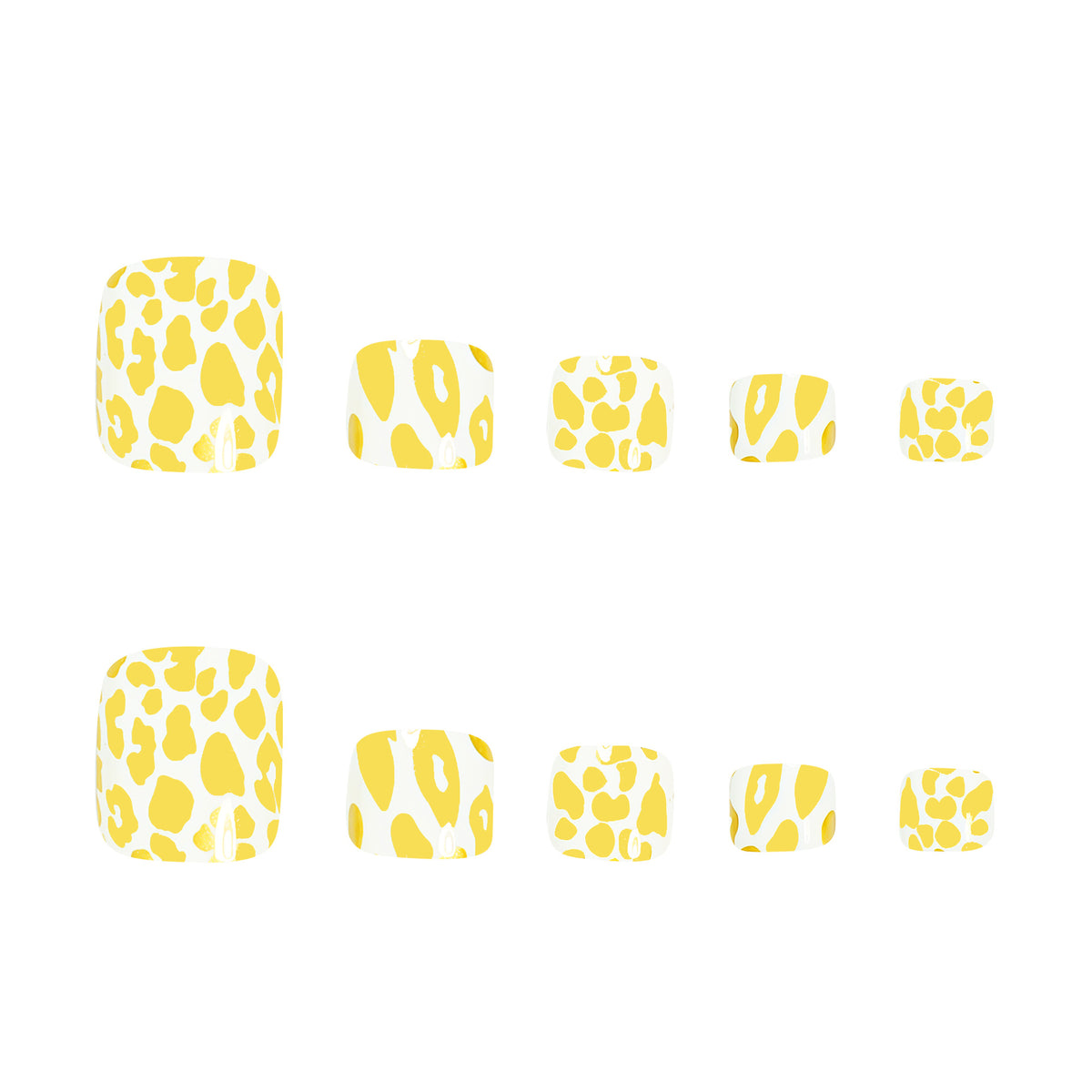 No.741 Golden Leopard Print Toenails Patch 24pcs/Set