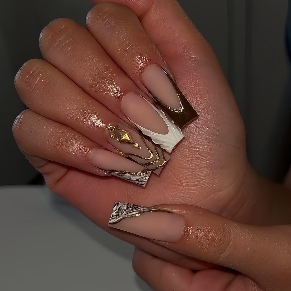No.F677 Flash Fingernails Patch 24pcs/Set