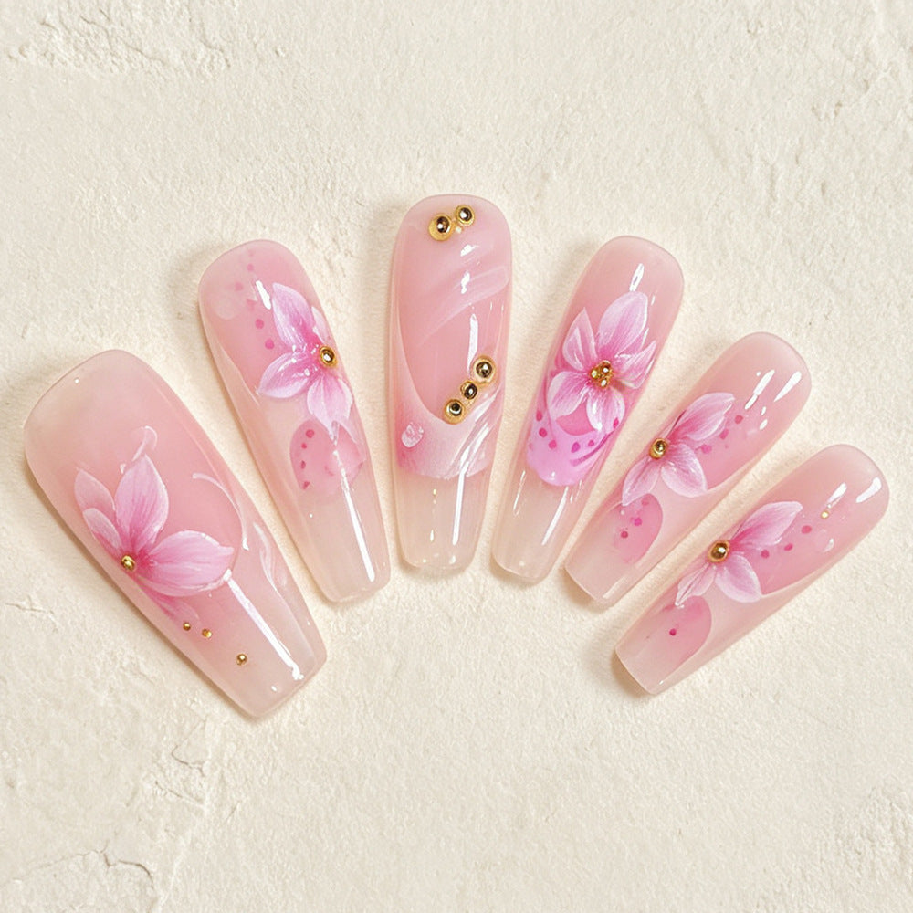 No.F750 Flower Fingernails Patch 24pcs/Set