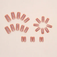 No.F281 Orange Fingernails Patch 24pcs/Set