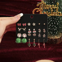 No.JR13 12 pairs/set Christmas Earrings Set