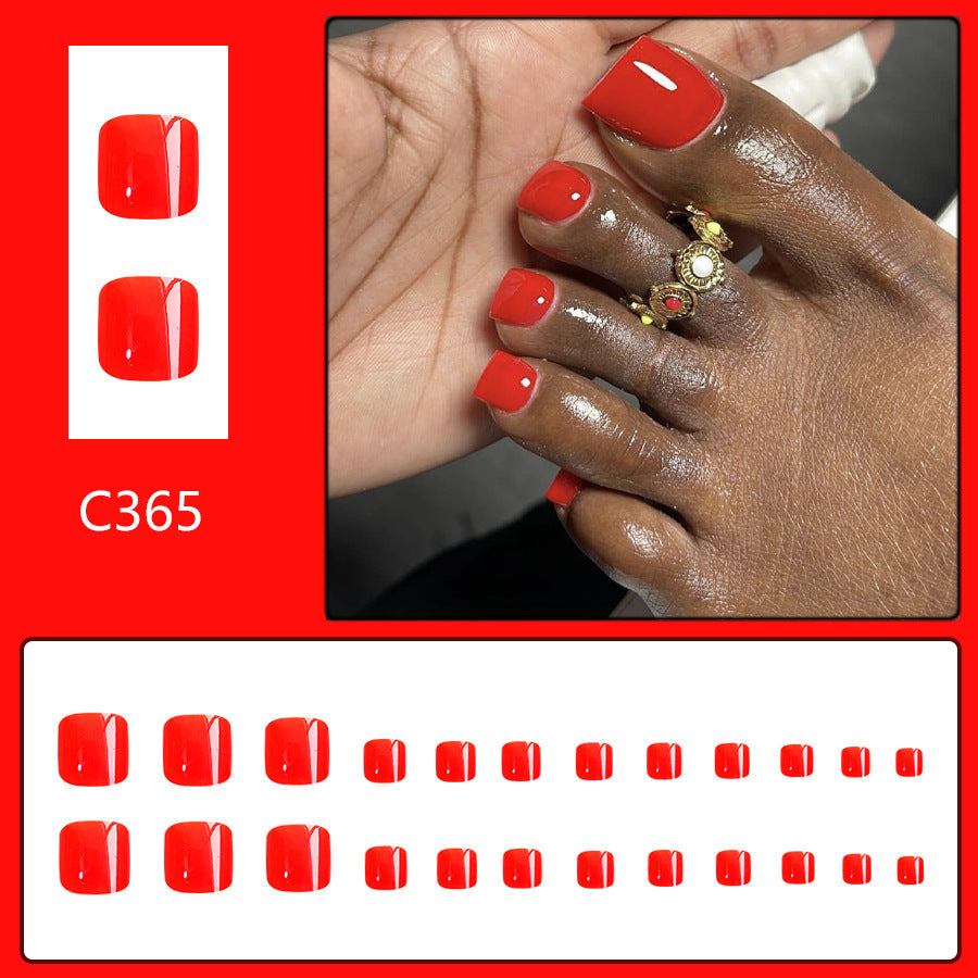 No.634 Red Toenails Patch 24pcs/Set