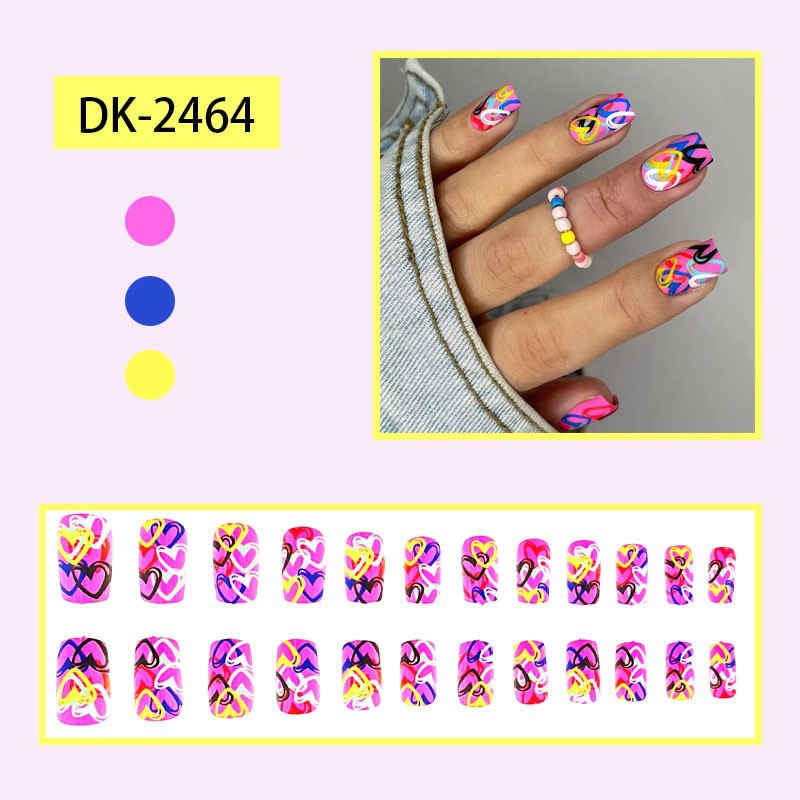 No.F204 Colorful Fingernails Patch 24pcs/Set