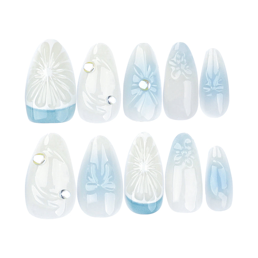 No.F401 3D Lemon Fingernails Patch 24pcs/Set