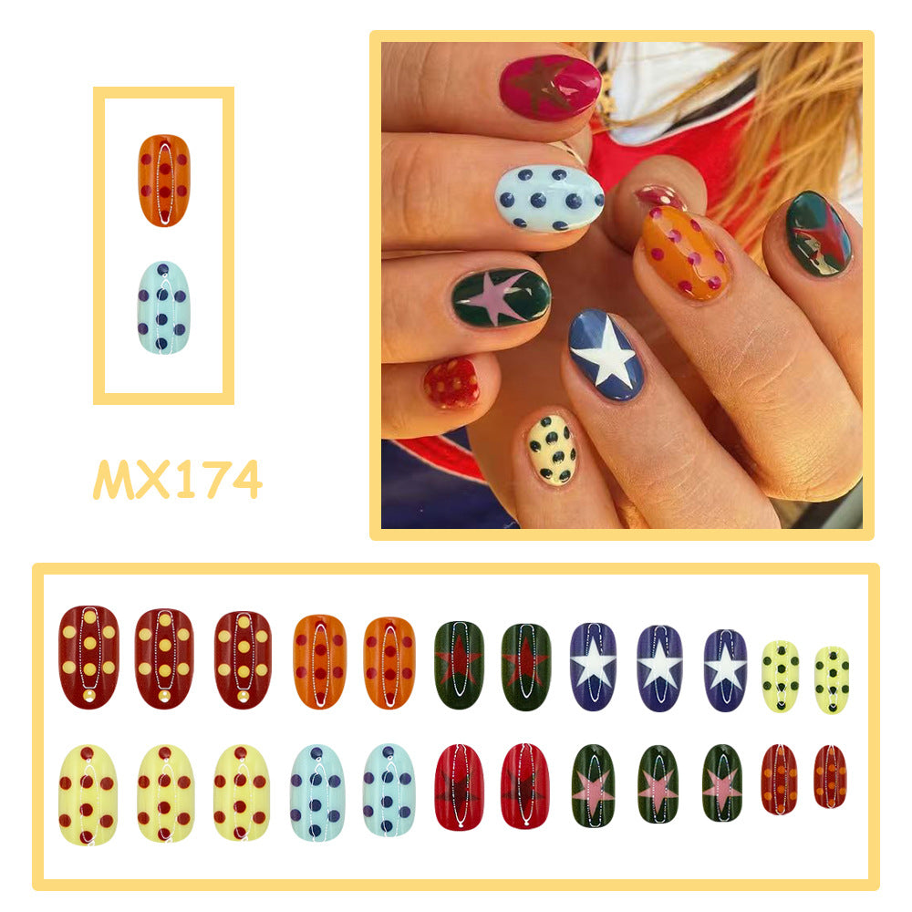 No.F768 Star Fingernails Patch 24pcs/Set