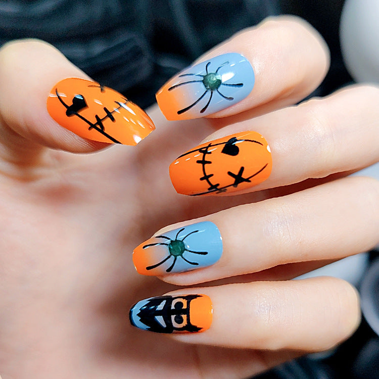 No.AW54 Halloween Spider Fingernails Patch 24pcs/Set