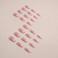 No.F77 Pink Gradient Fingernails Patch 24pcs/Set