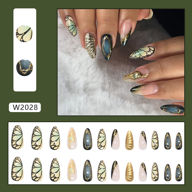 No.F563 Dark Fingernails Patch 24pcs/Set