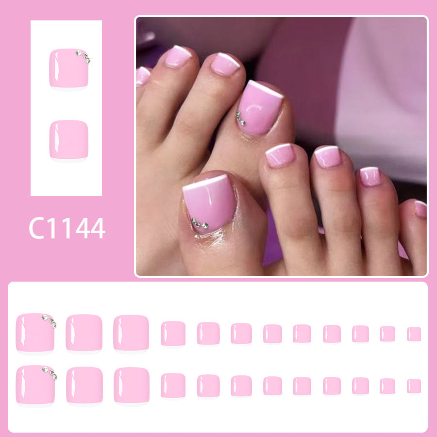 No.641 Pink Toenails Patch 24pcs/Set