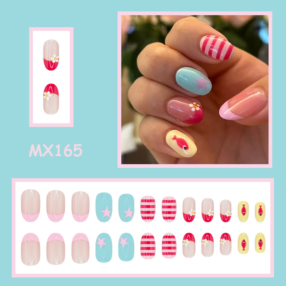 No.F772 Cute Star Fish Fingernails Patch 24pcs/Set