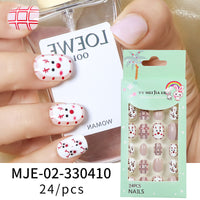 No.KD4 Cute Mini Kids Press on Fingernails 24pcs/Set