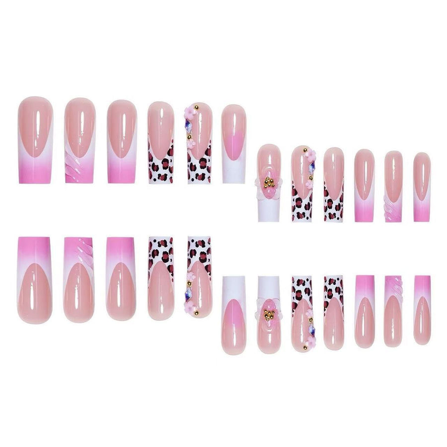 No.F497 Leopard Print Fingernails Patch 24pcs/Set