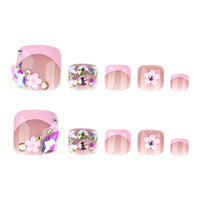 No.681 Light Pink Toenails Patch 24pcs/Set