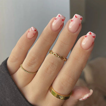 No.VN49 Red Love Fingernails Patch 24pcs/Set