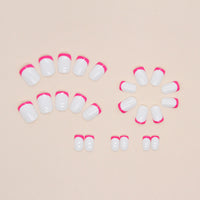 No.F95 Rose Red Fingernails Patch 24pcs/Set