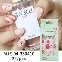 No.KD4 Cute Mini Kids Press on Fingernails 24pcs/Set