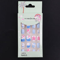 No.KD6 Cute Mini Kids Press on Fingernails 24pcs/Set