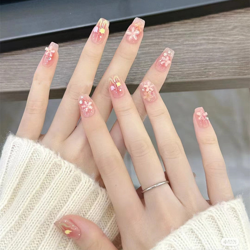 No.F217 Flower Fingernails Patch 24pcs/Set