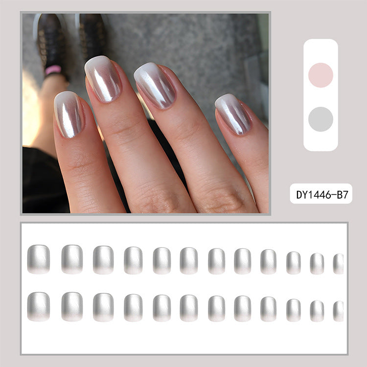 No.F155 White Gradient Fingernails Patch 24pcs/Set