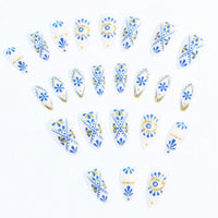 No.F226 Blue Eyes Fingernails Patch 24pcs/Set