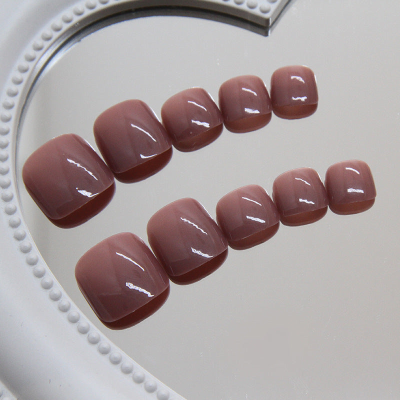 No.593 Solid Color Toenails Patch 24pcs/Set