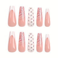 No.F191 Fashion Diamond Fingernails Patch 24pcs/Set