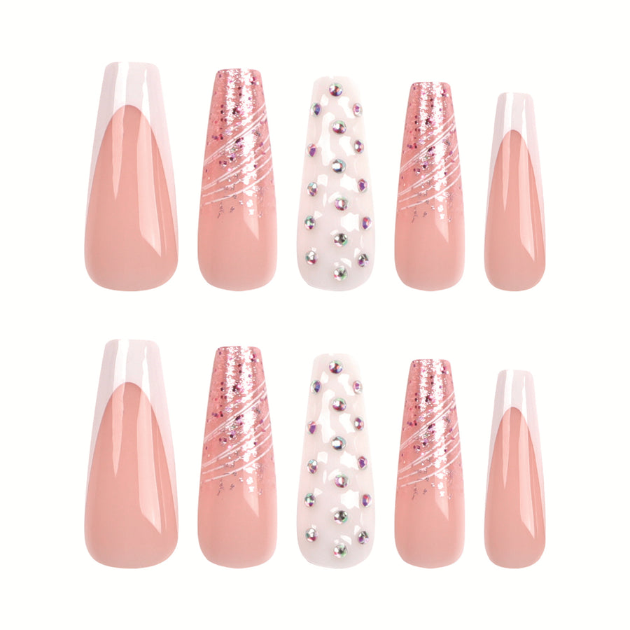 No.F191 Fashion Diamond Fingernails Patch 24pcs/Set