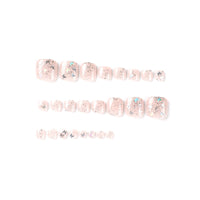 No.202 Silver Glitter Butterfly Sequins Toenails Patch 24pcs/Set