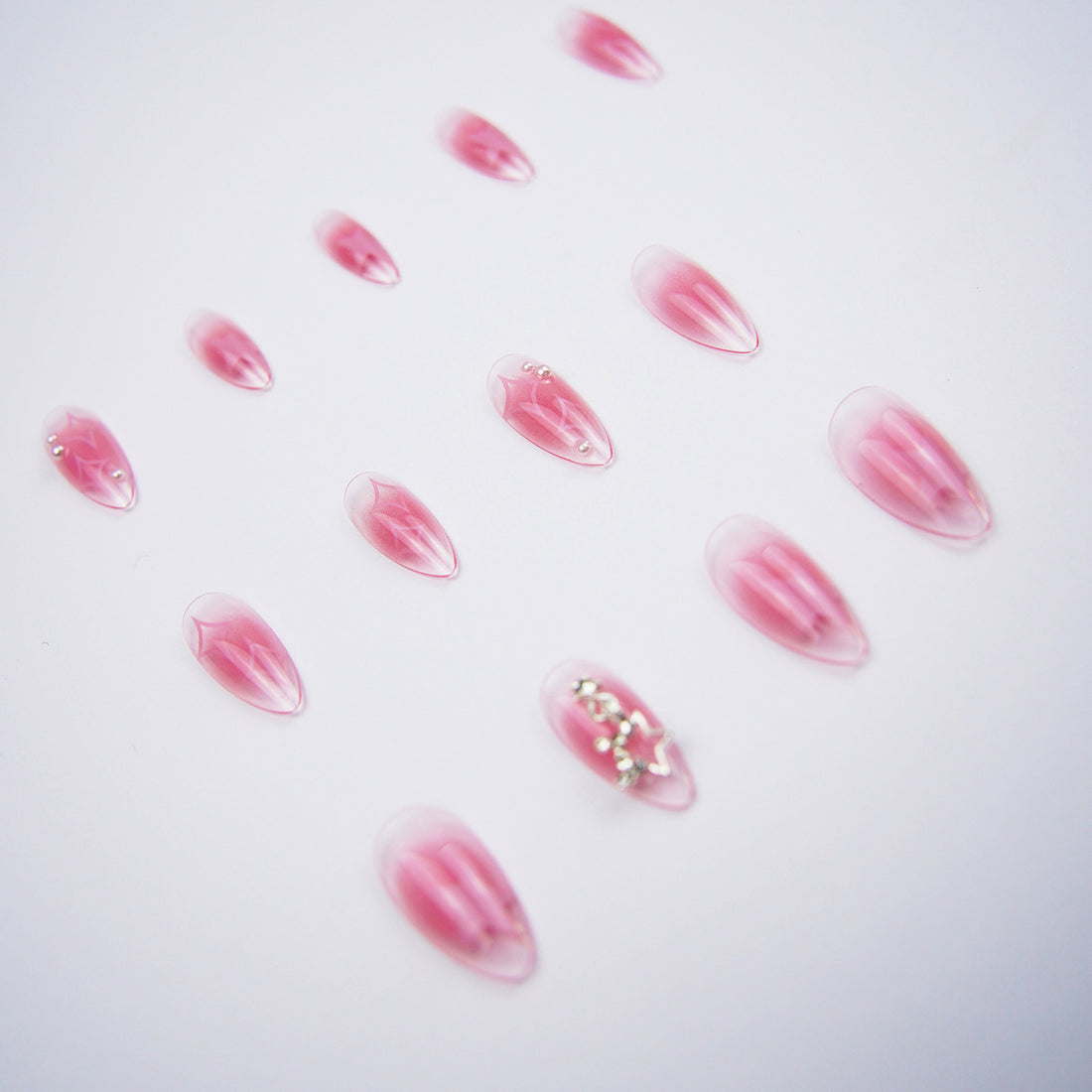No.F469 Pink Cute Fingernails Patch 24pcs/Set