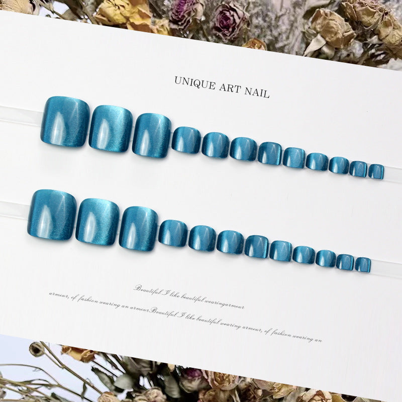 No.766 Blue Cat's Eye Toenails Patch 24pcs/Set