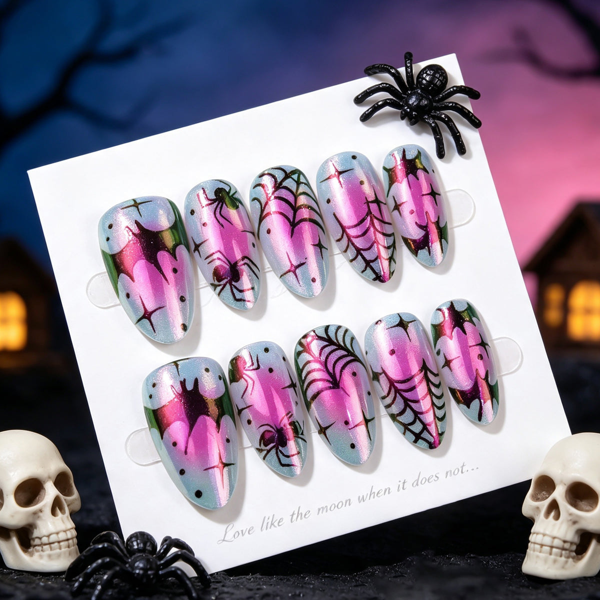No.AW195 Halloween Aurora Fingernails Patch 24pcs/Set