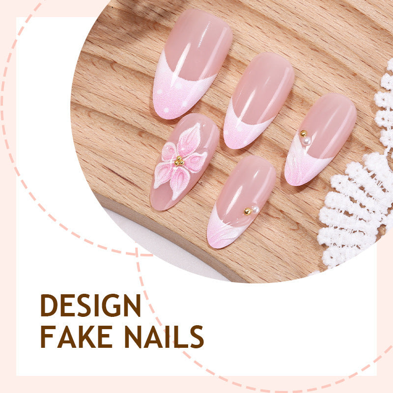 No.F611 Pink Fingernails Patch 30pcs/Set