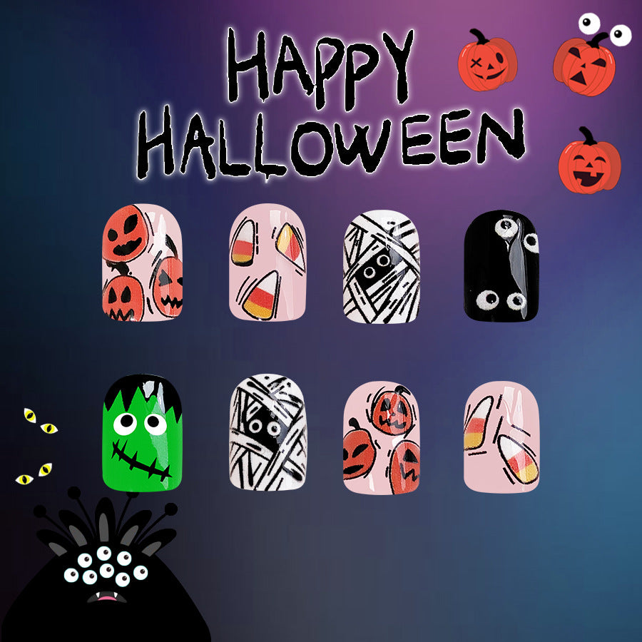 No.AW48 Halloween Mummy Fingernails Patch 24pcs/Set