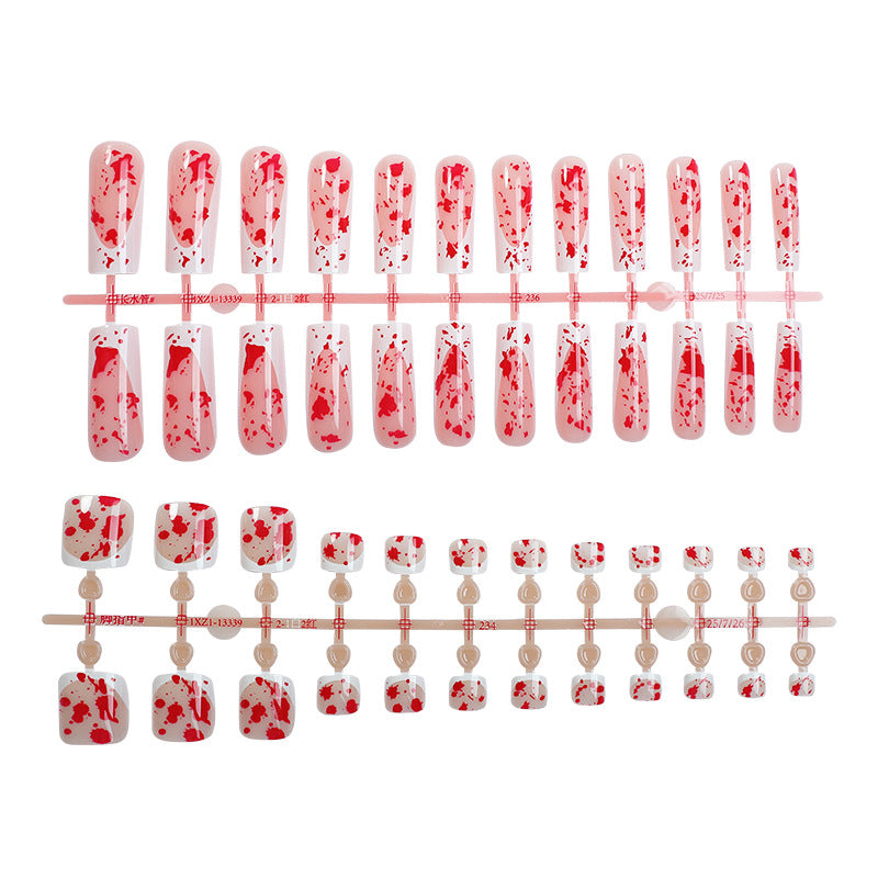 No.PSN165 Halloween Bood Hand & Toe Pair Set-48pcs