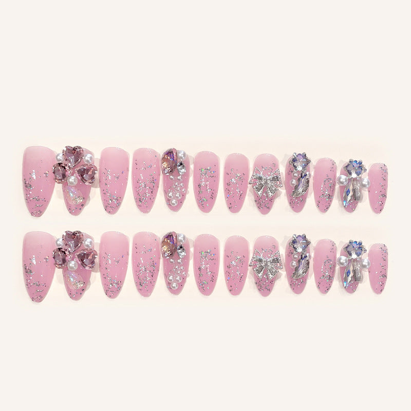 No.F76 Flash Diamond Fingernails Patch 24pcs/Set